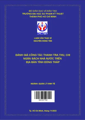 Đánh giá công tác thanh tra thu chi ngân sách nhà nước trên địa bàn tỉnh đồng tháp