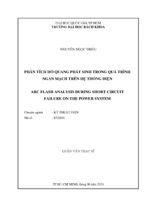 Luận văn thạc sĩ kỹ thuật điện phân tích hồ quang phát sinh trong quá trình ngắn mạch trên hệ thống điện