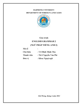 Giáo trình english grammar 2 ngữ pháp tiếng anh 2