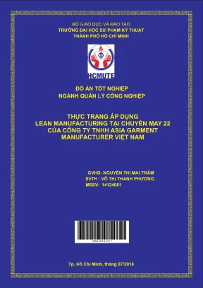 Thực trạng áp dụng lean manufacturing tại chuyền may 22 của công ty tnhh asia garment manufacture việt nam