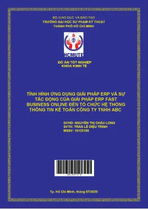 Tình hình ứng dụng giải pháp erp và sự tác động của giải pháp erp fast business online đến tổ chức hệ thồng th