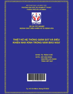 Thiết kế hệ thống giám sát và điều khiển nhà kính trồng nấm bào ngư