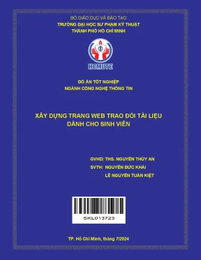 Đồ án tốt nghiệp công nghệ thông tin xây dựng trang web trao đổi tài liệu dành cho sinh viên