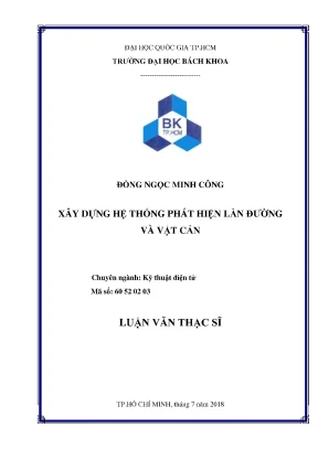 Luận văn thạc sĩ kỹ thuật điện tử xây dựng hệ thống phát hiện làn đường và vật cản