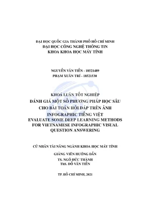 Khóa luận tốt nghiệp khoa học máy tính đánh giá một số phương pháp học sâu cho bài toán hỏi đáp trên ảnh infographics tiếng việt