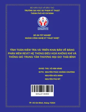 Đồ án tốt nghiệp công nghệ kỹ thuật nhiệt tính toán kiểm tra và triển khai bản vẽ bằng phần mềm revit hệ thống điều hoà không khí và thông gió trung tâm thương mại go thái bình