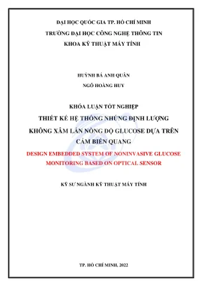 Khóa luận tốt nghiệp kỹ thuật máy tính thiết kế hệ thống nhúng định lượng không xâm lấn nồng độ glucose dựa trên cảm biến quang