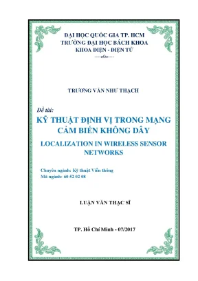 Luận văn thạc sĩ kỹ thuật viễn thông kỹ thuật định vị trong mạng cảm biến không dây