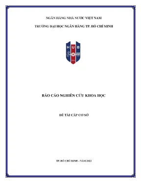 Báo cáo nghiên cứu khoa học đề tài cấp cơ sở tác động của đặc điểm hội đồng quản trị đến nợ xấu của các ngân hàng thương mại việt nam