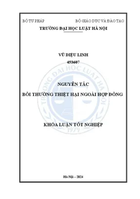 Khóa luận tốt nghiệp nguyên tắc bồi thường thiệt hại ngoài hợp đồng