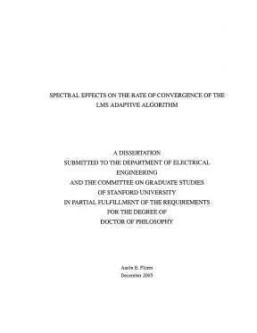 Luận án tiến sĩ spectral effects on the rate of convergence of the lms adaptive algorithm