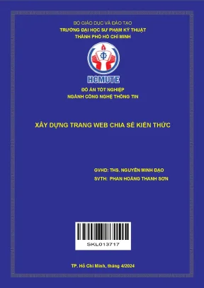 Đồ án tốt nghiệp công nghệ thông tin xây dựng trang web chia sẻ kiến thức