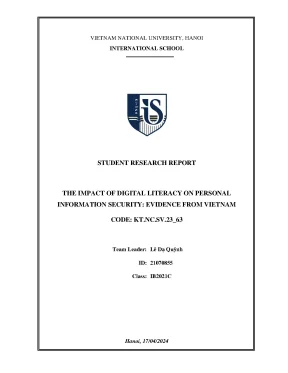 Báo cáo nghiên cứu khoa học the impact of digital literacy on personal information security evidence from vietnam
