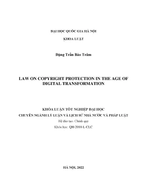 Khóa luận tốt nghiệp law on copyright protection in the age of digital transformation