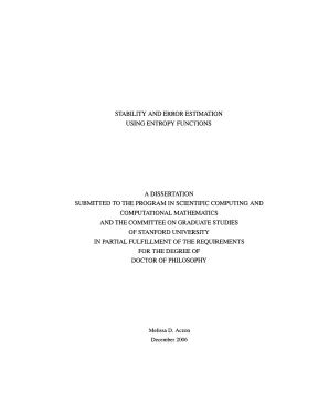 Luận án tiến sĩ stability and error estimation using entropy functions