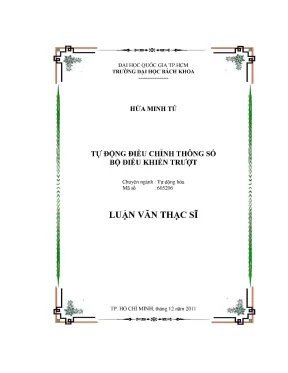 Luận văn thạc sĩ tự động hóa tự động điều chỉnh thông số bộ điều khiển trượt
