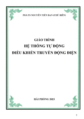 Giáo trình hệ thống tự động điều khiển truyền động điện