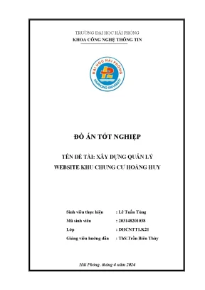 Khóa luận tốt nghiệp công nghệ thông tin xây dựng quản lý website khu chung cư hoàng huy