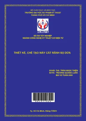 Thiết kế chế tạo máy cắt rãnh sọ dừa