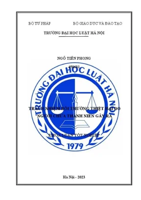 Khóa luận tốt nghiệp trách nhiệm bồi thường thiệt hại do người chưa thành niên gây ra