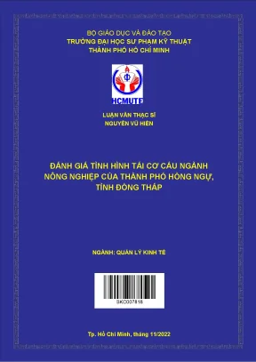 Đánh giá tình hình tái cơ cấu ngành nông nghiệp của thành phố hồng ngự tỉnh đồng tháp