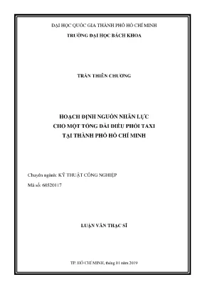 Luận văn thạc sĩ kỹ thuật công nghiệp hoạch định nguồn nhân lực cho một tổng đài điều phối taxi tại thành phố hồ chí minh