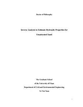 Luận án tiến sĩ inverse analysic to estimate hydraulic properties for unsaturated sand