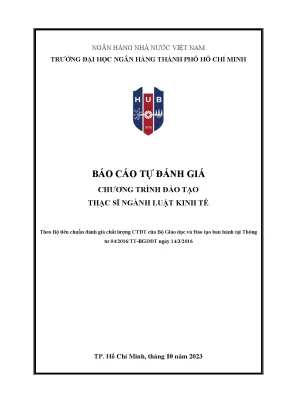 Báo cáo tự đánh giá chương trình đào tạo thạc sĩ ngành luật kinh tế