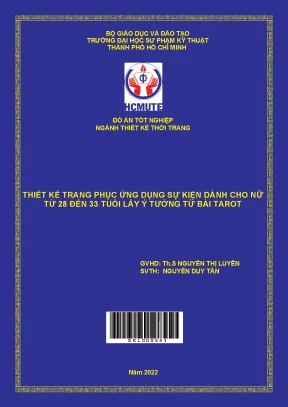 Thiết kế trang phục ứng dụng sự kiện dành cho nữ từ 28 đến 33 tuổi lấy ý tưởng từ bài tarot