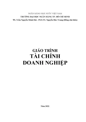 Giáo trình tài chính doanh nghiệp trần nguyễn minh hải