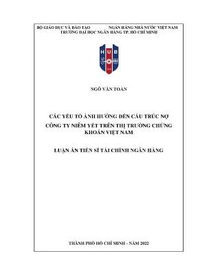 Các yếu tố ảnh hưởng đến cấu trúc nợ công ty niêm yết trên thị trường chứng khoán việt nam