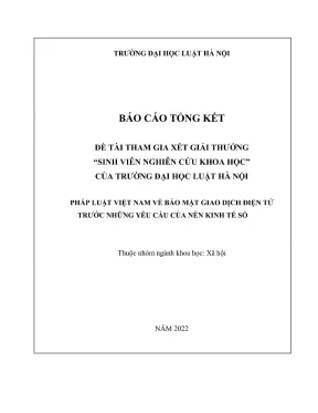 Đề tài sinh viên nghiên cứu khoa học pháp luật việt nam về bảo mật giao dịch điện tử trước những yêu cầu của nền kinh tế số