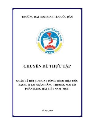 Chuyên đề thực tập quản lý rủi ro hoạt động theo hiệp ước basel ii tại ngân hàng thương mại cổ phần hàng hải việt nam msb