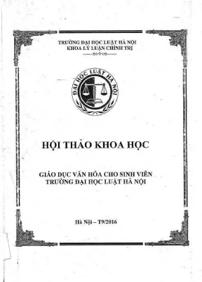 Kỷ yếu hội thảo khoa học giáo dục văn hóa cho sinh viên trường đại học luật hà nội