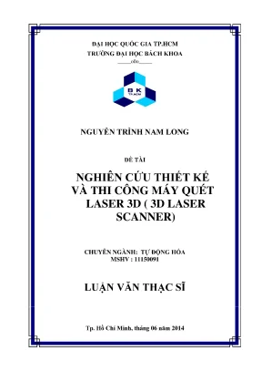 Luận văn thạc sĩ tự động hóa nghiên cứu thiết kế và thi công máy quét laser 3d 3d laser scanner