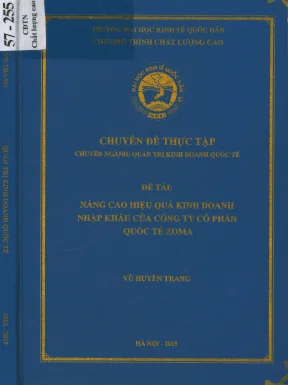 Chuyên đề thực tập nâng cao hiệu quả kinh doanh nhập khẩu của công ty cổ phần quốc tế zoma