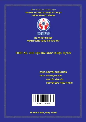 Đồ án tốt nghiệp công nghệ chế tạo máy thiết kế chế tạo đài xoay 2 bậc tự do