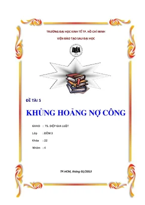 Tiểu luận kinh tế vĩ mô khủng hoảng nợ công