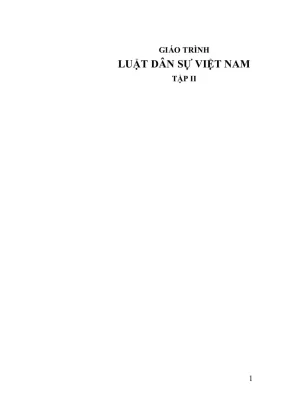 Giáo trình luật dân sự việt nam tập 2 trường đại học luật hà nội chủ biên đinh văn thanh nguyễn minh tuấn trần thị huệ