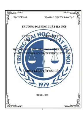 Khóa luận tốt nghiệp thực trạng và giải pháp hoàn thiện pháp luật về giao dịch dân sự có điều kiện tại việt nam