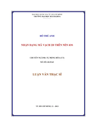 Luận văn thạc sĩ tự động hóa nhận dạng mã vạch 2d trên nền ios