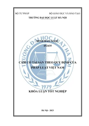 Khoá luận tốt nghiệp cầm cố tài sản theo quy định của pháp luật việt nam