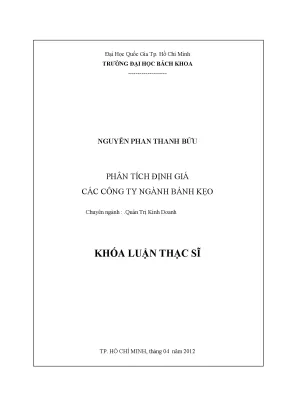 Luận văn thạc sĩ quản trị kinh doanh phân tích định giá các công ty ngành bánh kẹo