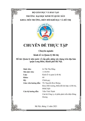Chuyên đề thực tập quản lý nhà nước về cấp giấy phép xây dựng trên địa bàn quận long biên thành phố hà nội
