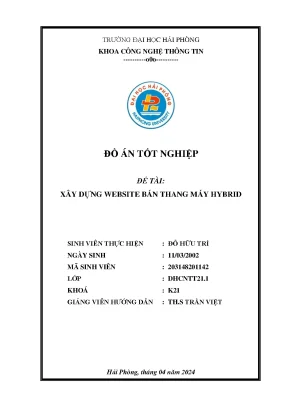 Khóa luận tốt nghiệp công nghệ thông tin xây dựng website bán thang máy hybrid