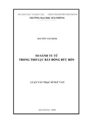Luận văn thạc sĩ ngôn ngữ việt nam so sánh tu từ trong thơ lục bát đồng đức bốn