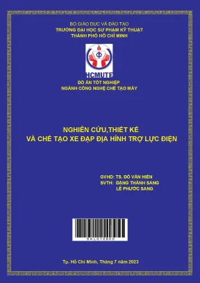 Nghiên cứu thiết kế và chế tạo xe đạp địa hình trợ lực điện