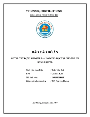 Khóa luận tốt nghiệp công nghệ thông tin xây dựng website bán đồ dùng học tập cho trẻ em bằng drupal