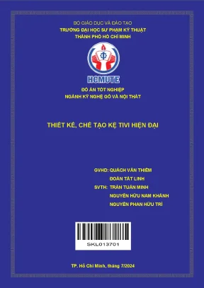 Đồ án tốt nghiệp kỹ nghệ gỗ và nội thất thiết kế chế tạo kệ tivi hiện đại