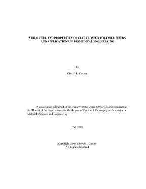 Luận án tiến sĩ structure and properties of electrospun polymer fibers and applications in biomedical engineering